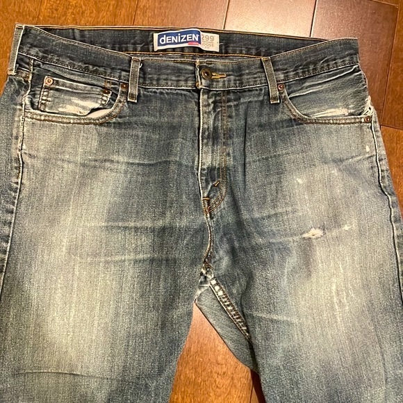 Denizen From Levi’s Men’s Loose Fit Distressed Jeans - Dark Blue Wash 36X30 - Picture 4 of 16